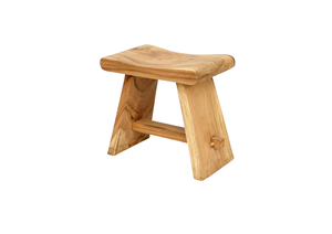 Hye Wooden <b>Stool</b> Made from Solid Teak Wood with Natural Finish for Modern Minimalist Living Room, Bedroom, and Hotel Furniture - Product Image 5