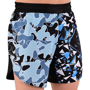 Pantalones cortos MMA para hombre, estampado artístico, cintura elástica, entrenamiento de gimnasio, kickboxing, ligeros, de secado rápido, coloridos, para artes marciales mixtas - Product Image 1