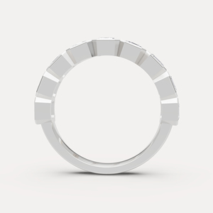 Bague demi-éternité de qualité supérieure avec diamants de laboratoire, bijoux élégants pour femmes, cadeau d'anniversaire de mariage en vente - Product Image 2