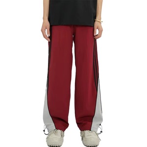 Pantalon de survêtement unisexe en nylon de qualité industrielle avec bandes réfléchissantes, coupe large, coupe-vent, grande taille, idéal pour l'hiver - Product Image 2
