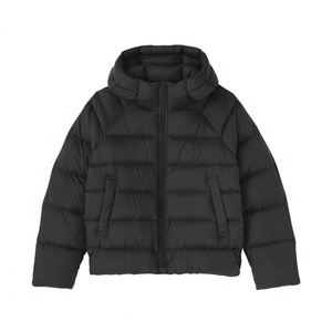 Veste matelassée d'hiver pour homme avec capuche, fermeture éclair, manteau chaud épais, vêtements d'extérieur décontractés, couleur unie, matière polyester - Product Image 5