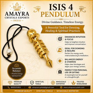 Péndulo Metálico Dorado ISIS 4 Hecho a Mano para Radiestesia - Péndulo Metálico Metafísico de la Nueva Era a un Precio Razonable en Amayra Crystal - Product Image 6