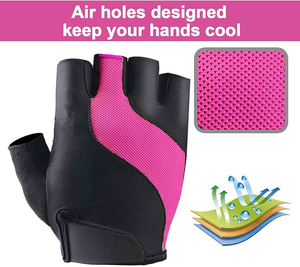 Gants de vélo respirants pour le sport, rembourrés, pour le VTT, demi-doigts, respirants - Product Image 6