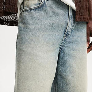 Shorts en jean amples et décontractés pour hommes, avec logo personnalisé, de haute qualité, vente en gros - Product Image 2