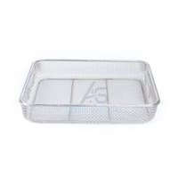 Plateau en maille d'acier inoxydable de qualité supérieure, cadre robuste, durable et réutilisable pour l'organisation des outils cliniques, conforme CE, manuel inclus