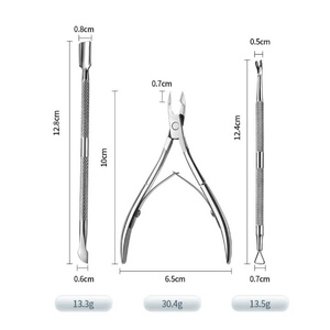 Coupe-ongles en acier inoxydable avec lame tranchante, ouverture large, repousse-cuticules, nettoyeur, logo personnalisable, conception durable - Product Image 6