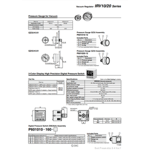 Modèle de pressostat numérique SMC Pneumatics P601010-13-2 - Product Image 1