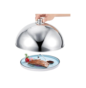 Couverture de plat en acier inoxydable pour présentation alimentaire, dôme de protection pour plats, tailles et logo personnalisés, couverture de plat professionnelle - Product Image 1