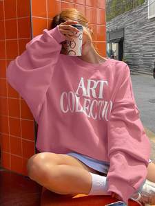 Sudadera de Manga Larga para Mujer, Informal, Transpirable, Ecológica, de Secado Rápido, con Bolsillo Canguro y Logotipo Estampado en la Parte Delantera - Product Image 6