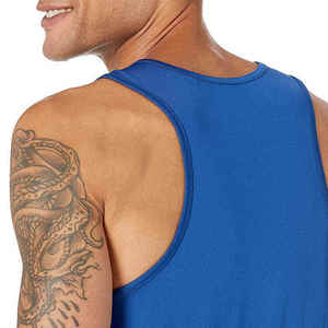 เสื้อกล้ามเพาะกายขายส่ง เสื้อยืดออกกำลังกายผู้ชายแบบสั่งทำ เสื้อแขนกุดสำหรับฟิตเนส ชุดกีฬา เสื้อผ้ากีฬา แบรนด์ส่วนตัว O - Product Image 4