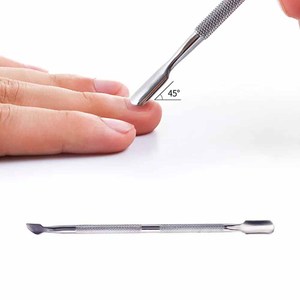Pousse-cuticules en acier inoxydable durable pour le nettoyage des cuticules, la manucure, la pédicure, les soins des ongles, la préparation des ongles et l'élimination des peaux mortes - Product Image 5