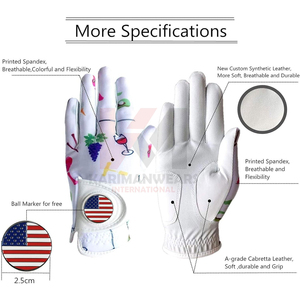 Guantes de Golf Profesionales al por Mayor con Paneles Elásticos Transpirables y Tecnología de Agarre Duradero - Product Image 2
