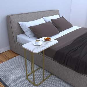 Table d'appoint antique en métal et marbre, protégée contre la corrosion, pour salon, usage hôtelier, table basse - Product Image 5