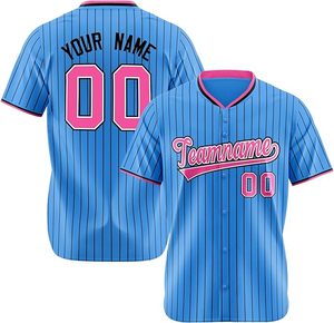 Maillot de baseball pas cher, broderie personnalisée, logo, sublimation, design à bandes, maillot de baseball pour hommes, design personnalisé, prix de gros, OEM - Product Image 1