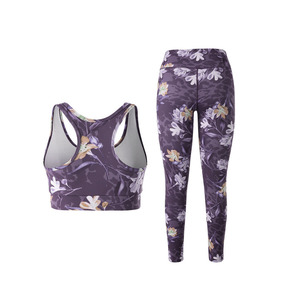Conjunto de Yoga de Moda para Mujer con Logotipo Personalizado, Sujetador Deportivo, Leggings Largos, Ropa Deportiva Ligera de Secado Rápido - Product Image 2