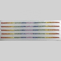 Saphir naturel multicolore arc-en-ciel de 3 mm, pierre précieuse ronde taillée en diamant, pierres précieuses pour la création de bijoux, pendentifs, bagues, etc.