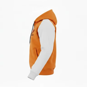 Sweat-shirt à capuche zippé pour homme, personnalisé, avec manches contrastées, en polaire, vêtements de sport décontractés, veste chaude d'hiver, fournisseur en gros - Product Image 3