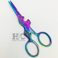 Ciseaux de manucure professionnels en acier inoxydable, droits, à ressort, lame affûtée, pour soins des cuticules, des ongles, des cils et nail art, durables