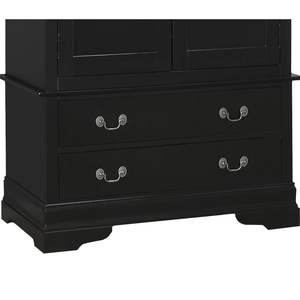 Elegant Traditional Black <b>Armoire</b> <b>Wardrobe</b> Collection - Product Image 3
