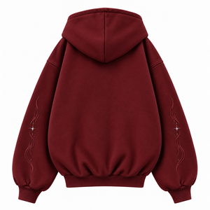 Sweat-shirt à capuche unisexe en molleton français imprimé strass personnalisé, coupe oversize, avec poches en coton polaire, manches classiques, idéal pour l'automne - Product Image 2