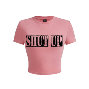 Women's <b>Crop</b> <b>Tops</b> Customize Wholesale High Quality Tees Shirts Ladies Summer <b>Crop</b> <b>Tops</b> Sexy Cropped T-Shirts Fashion Wear - Product Image 1
