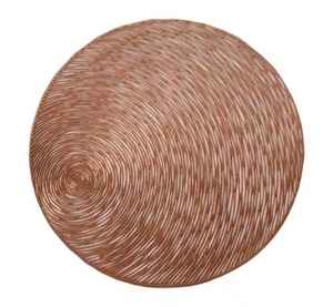 Vinyl Dining <b>Table</b> <b>Mats</b> Placemats Metallic Finish Asian Zen Style | Geometric Cut-Out Design | Eco-Friendly Customizable <b>Mats</b> | - Product Image 5