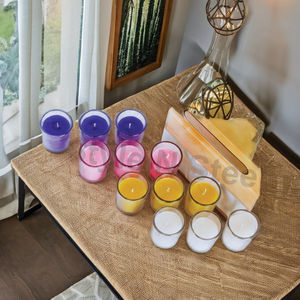 Velas Votivas Transparentes, Portavelas de Cristal para Decoración del Hogar - Navidad, Pascua, Cumpleaños y Día de San Valentín - Product Image 4