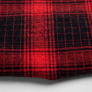 Camisa de Franela a Cuadros Roja y Negra para Hombre, Manga Larga, Cuello con Botones, Estilo Casual, para Otoño - Product Image 6