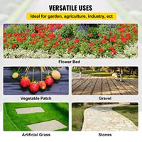 Toile géotextile anti-mauvaises herbes en PP tissé robuste 2,4 oz, rouleau de 300 pieds pour parterres de fleurs, haute perméabilité, filet de jardinage