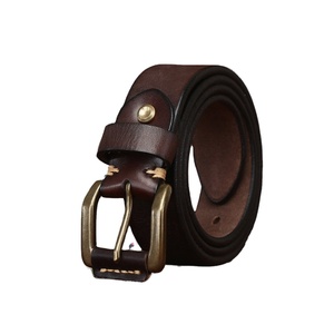 Cinturón de Cuero Vintage Kivotech para Hombre, Hebilla de Cobre, Estilo Denim, Simple, Casual, para Hombre Joven, Cuero Vacuno - Product Image 2