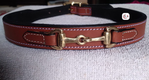 Collar de cuero grueso para perro, con relleno suave de gran calidad - Product Image 2