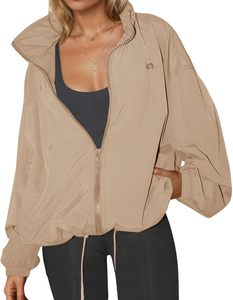Unisex Color Blocking Safari <b>Jacket</b> Lightweight Polyester Windproof Pullover Closure Sporty Style Loose Fit Winter Wear - Product Image 3