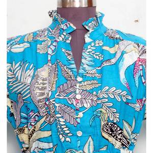 Nuevo vestido corto elegante de algodón hecho a mano para fiesta, con estampado de mono, regalo para novia, vestido de moda personalizado para mujer, de la India. - Product Image 4