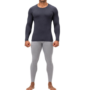 Top Knitted Polyester <b>Base</b> <b>Layer</b> Compression Shirt For <b>Men</b> Quick Dry Gym Workout Top Fitness Training <b>Base</b> <b>Layer</b> Comfortable - Product Image 3