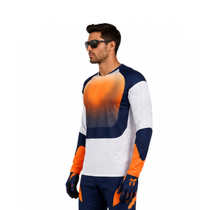 Ensemble de maillot de cyclisme personnalisé de haute qualité, respirant, multicolore, pour motocross et course tout-terrain, option vierge, maillot de motocross - Product Image 4