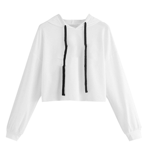 Camisetas Cortas para Mujer, Estilo Holgado, Ropa Urbana, Camisetas de Manga Larga, Personalizadas, 100% Algodón - Product Image 5