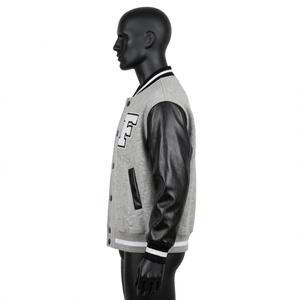 Chaqueta Varsity Retro de Béisbol para Hombre, de Lana con Mangas de Cuero PU, Estilo Letterman, con Letras Chenille Personalizadas, Venta al por Mayor, Tendencia Actual - Product Image 4