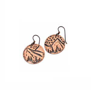 Pendientes de latón con patina geométrica de estilo indio para el Festival de Primavera 2018, pendientes colgantes con patina de colores para festivales globales. - Product Image 6