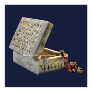 Beautiful And Gorgeous Modern Look High Class Design Soapstone Carving <b>Box</b> With <b>Hexagonal</b> Shape For Jewelry Storage <b>Gift</b> Item - Product Image 2