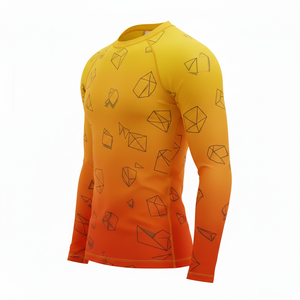 Rashguard manches courtes de qualité supérieure, sublimé, compressif, respirant, renforcé, pour MMA, BJJ, surf, entraînement, design personnalisé - Product Image 3