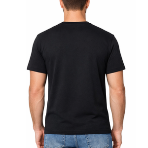Camiseta clásica para hombre con gráfico geométrico de diamantes |   Camisa Casual Negra Premium |   Top Minimalista con Icono Estilo Streetwear - Product Image 3