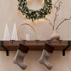 Fancy Decorative Metal <b>Stocking</b> <b>Holder</b> Black Color Powder Coated Made Up Of Iron Handcrafted Tabletop Christmas Decor Supplies - Product Image 5