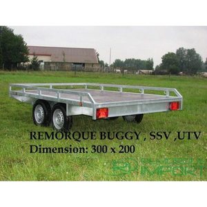 Remolque buggy de doble eje 300 x 200 (ruedas debajo) - Product Image 2