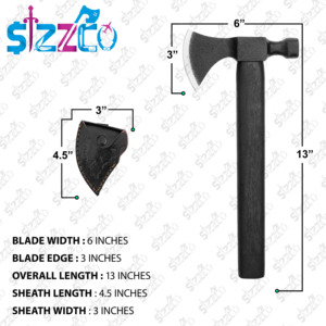 Custom Gift Forged Carbon Steel Viking Style <b>Bearded</b> Axe Rosewood Shaft Pipe Tomahawk LARP Axe, Best Gift Premium Leather Sheath - Product Image 5