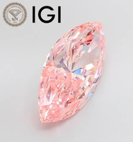 Bague de joaillerie fine en diamant SHRAMAN cultivé en laboratoire, taille Marquise, rose intense fantaisie, clarté VS1, 3.01 carats/pièce, certifié IGI, vente en gros