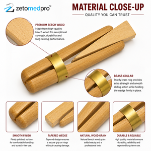 Ring Holding Clamp 5.91in Brown <b>Wooden</b> Sliding <b>Wedge</b> Engraving Tool for Jewelry Making Gemstone Cutting ZETOMED ZM-J-356 - Product Image 2
