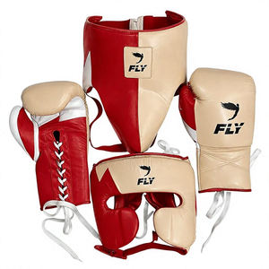 High Quality Customized Color Fly Boxing Set Made Of Genuine Leather With Logo Hook & Loop Lace-Up Non <b>Slip</b> For Muay Thai Set - Product Image 6