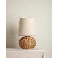 Nouvelles lampes de table en rotin naturel faites à la main, acceptées par les fabricants d'équipement d'origine (OEM), pour la décoration de la chambre à coucher, base d'éclairage multifonctionnelle, décoration intérieure, Vietnam