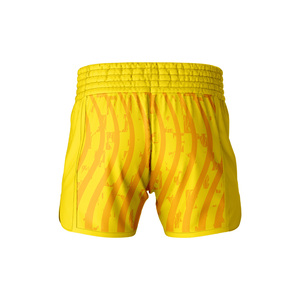 Shorts de boxe personnalisables avec logo camouflage vert pour hommes, 100% polyester, séchage rapide, vêtements d'arts martiaux, shorts de Muay Thai - Product Image 5