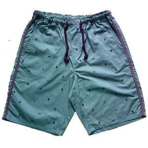 Shorts imprimés verts pour hommes, séchage rapide, motif intégral, pour la plage, la natation, la gym, décontractés, légers, en tissu respirant avec bande latérale - Product Image 3